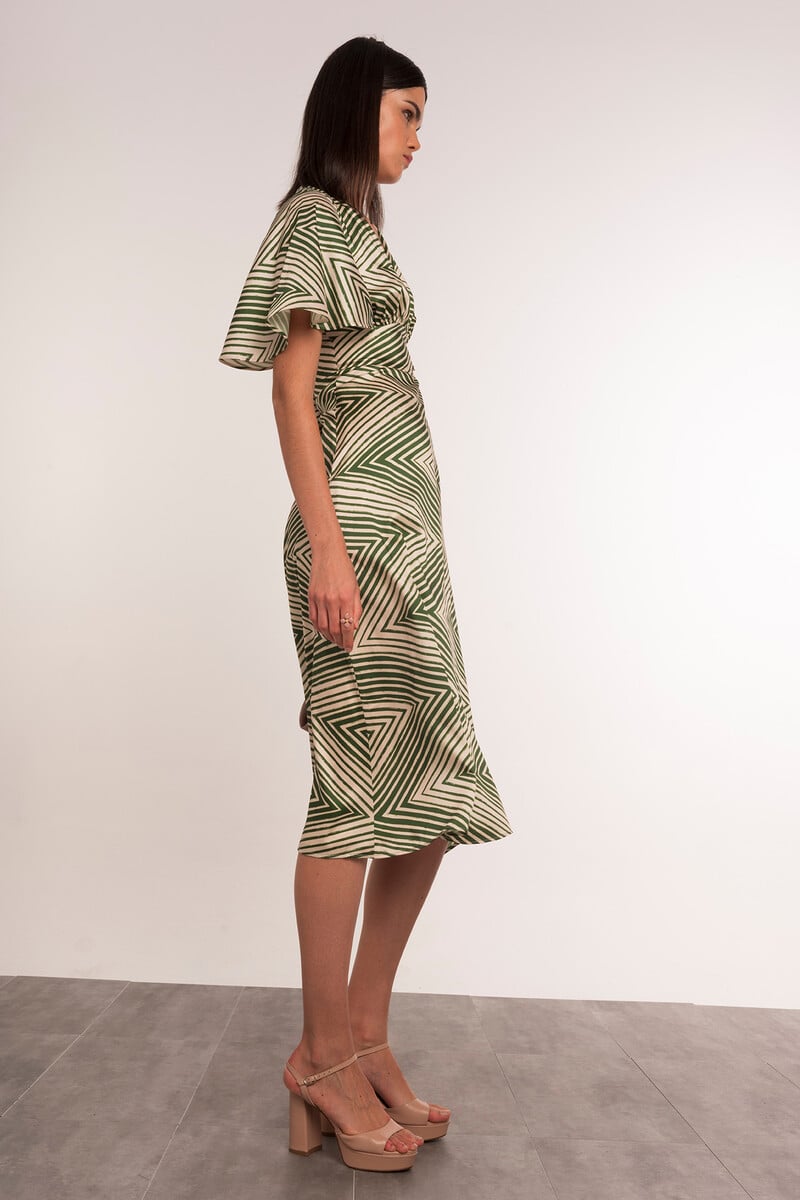pedro del hierro Vestido midi zigzag Solo hoy