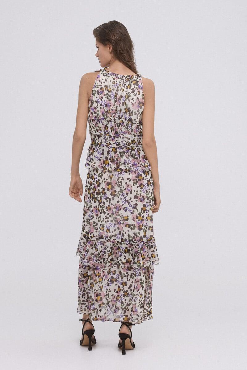 pedro del hierro Vestido volantes estampado Solo queda un día