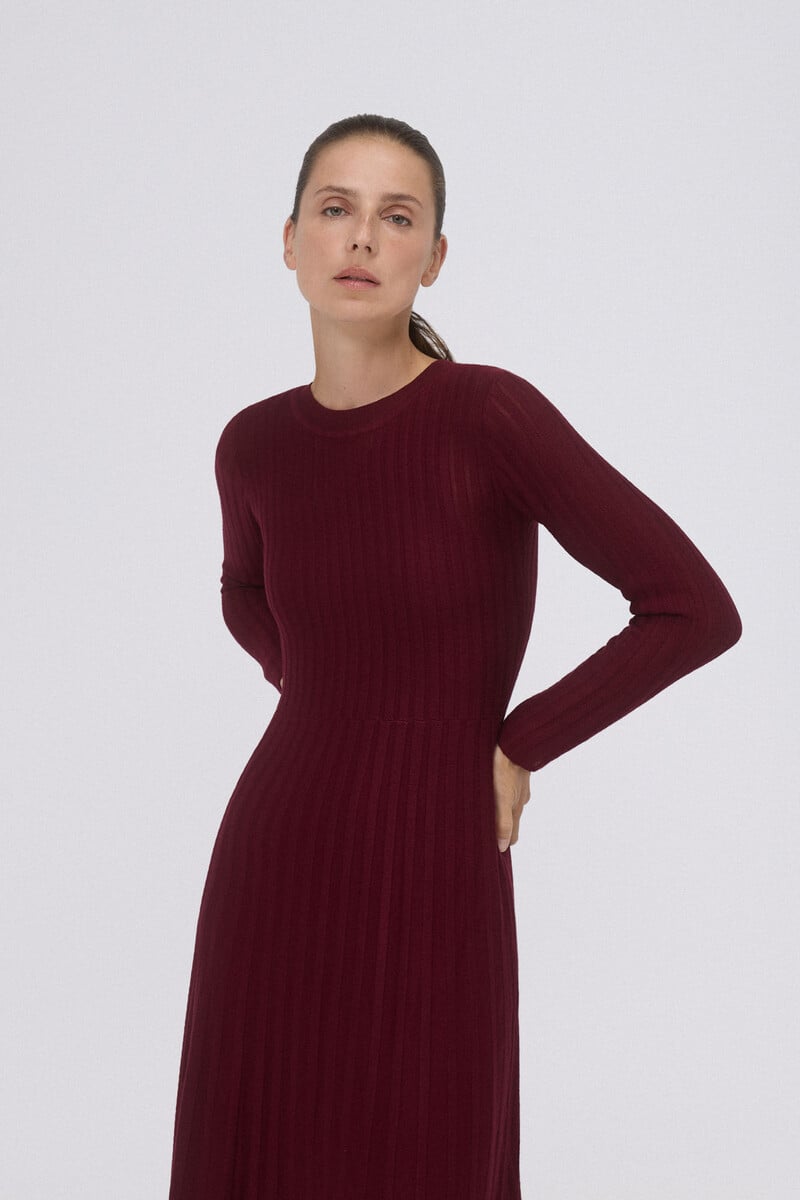 pedro del hierro Vestido de punto canalé Grandes descuentos