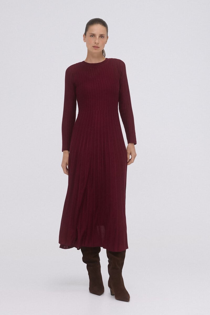 pedro del hierro Vestido de punto canalé Grandes descuentos