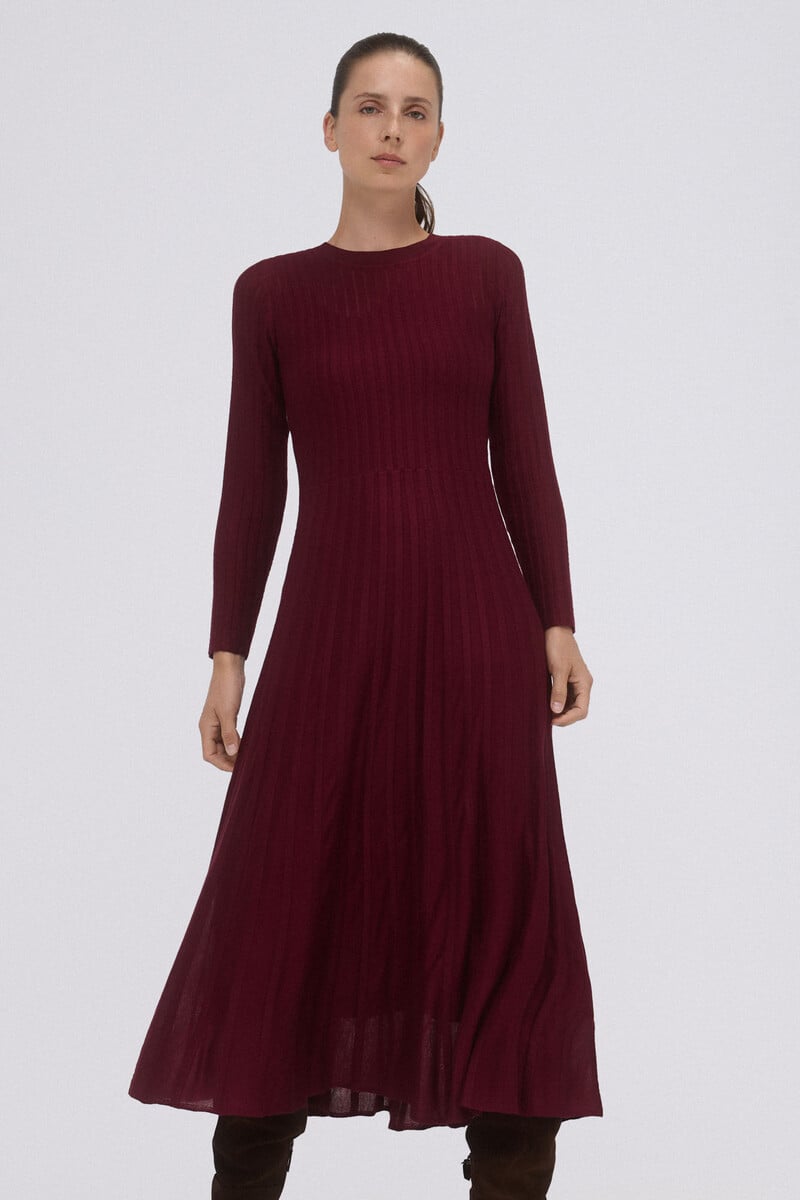 pedro del hierro Vestido de punto canalé Grandes descuentos