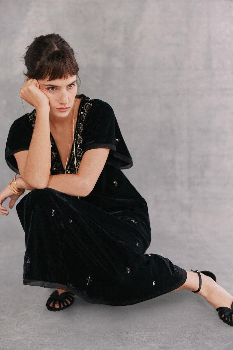 pedro del hierro Catia. Vestido bordado Limitado a 3 días