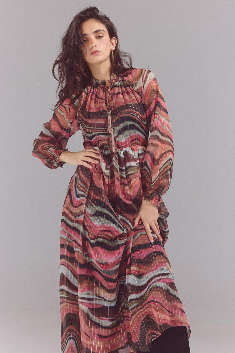 pedro del hierro Vestido midi estampado Ahorra y exporta