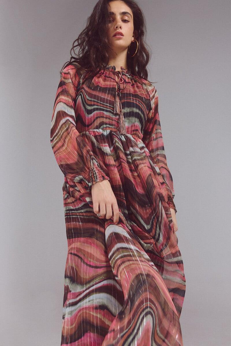 pedro del hierro Vestido midi estampado Ahorra y exporta