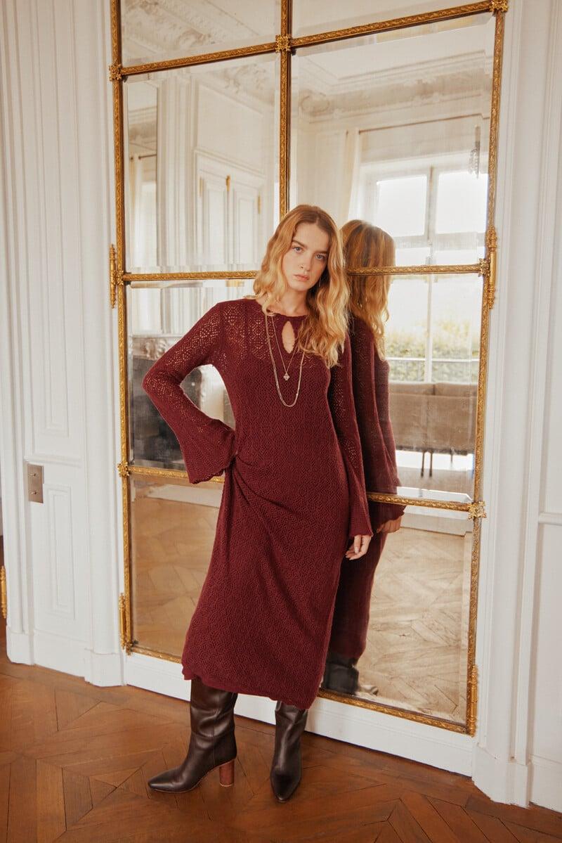 pedro del hierro Olaya. Vestido largo punto En oferta