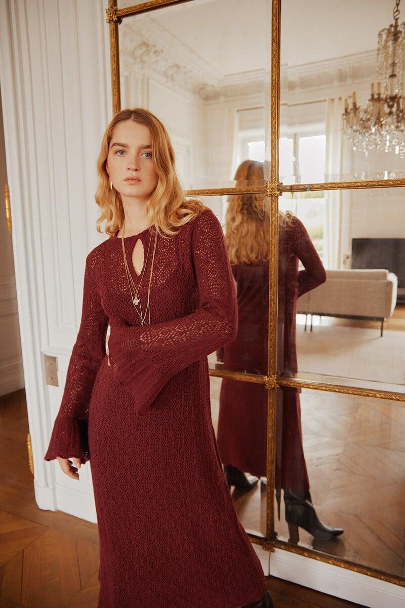 pedro del hierro Olaya. Vestido largo punto En oferta