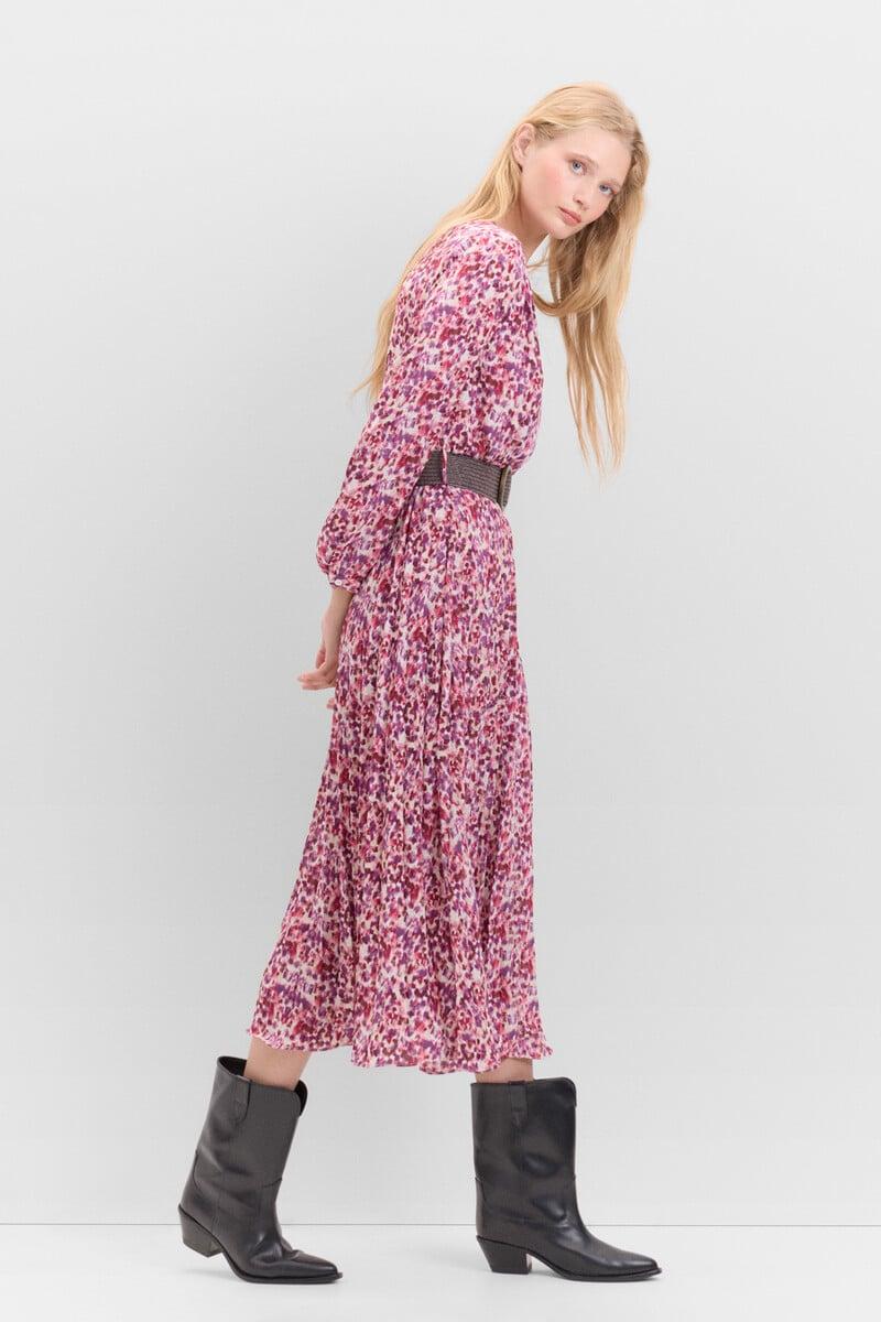 pedro del hierro Vestido falda plisada Oferta exclusiva