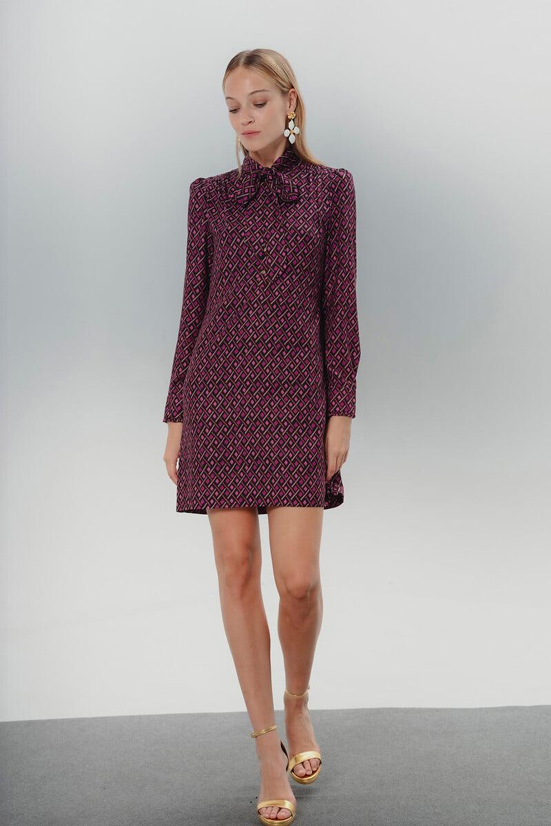 pedro del hierro Vestido corto con lazo Elena Última moda