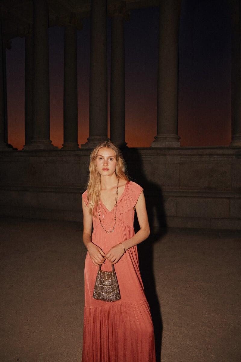 pedro del hierro Cora. Vestido volante Descuento por venta flash