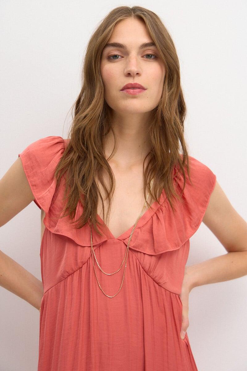 pedro del hierro Cora. Vestido volante Descuento por venta flash