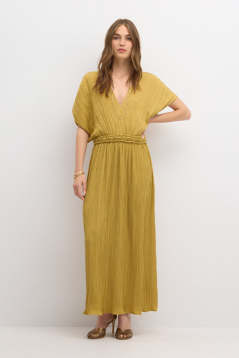 pedro del hierro Clara. Vestido plisado Ofertas de temporada