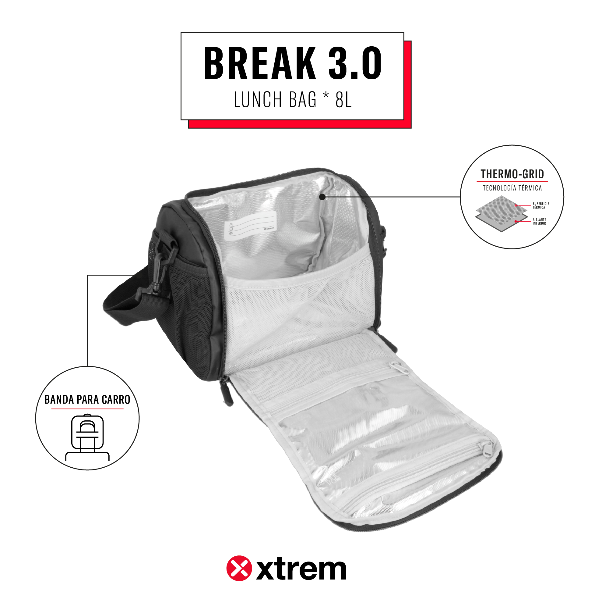 saxoline Lonchera térmica Break 3.0 negra Promoción por tiempo limitado