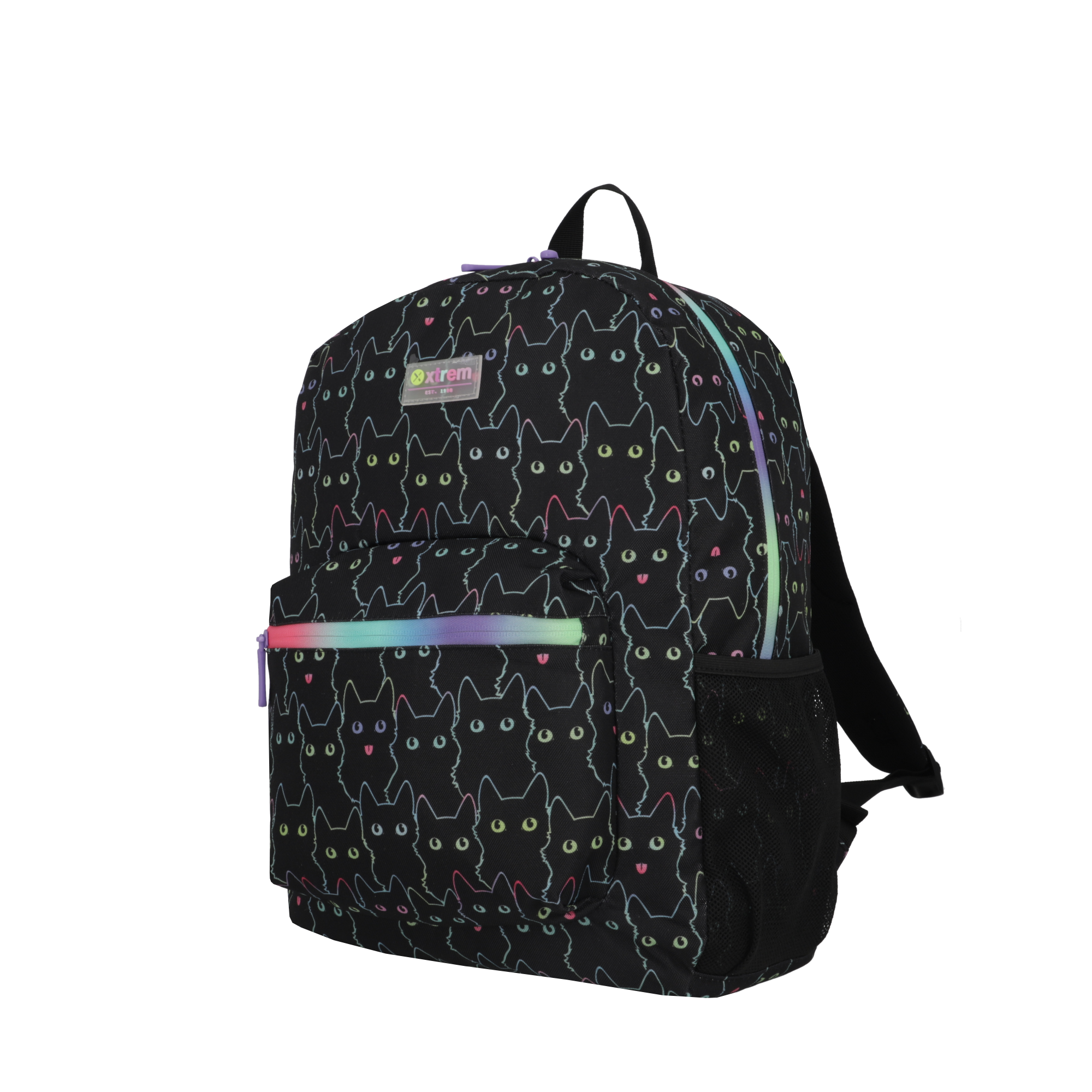 saxoline Set mochila + lonchera + estuche Triple Pack negro gatos Ahorra y exporta
