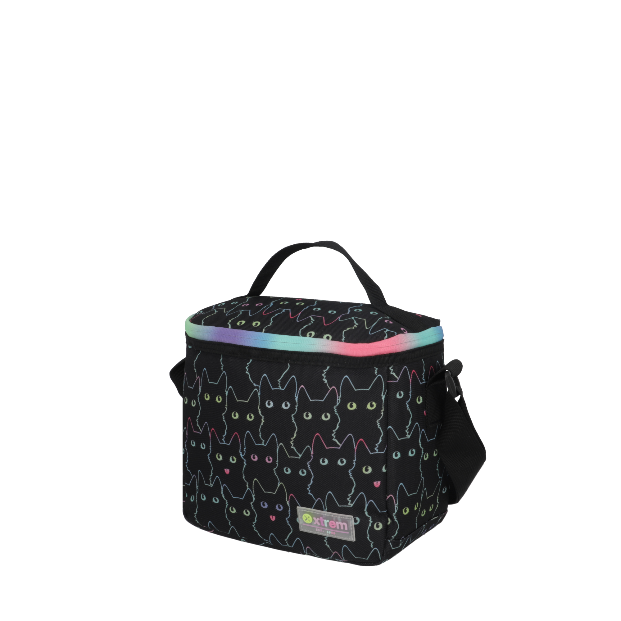 saxoline Set mochila + lonchera + estuche Triple Pack negro gatos Ahorra y exporta