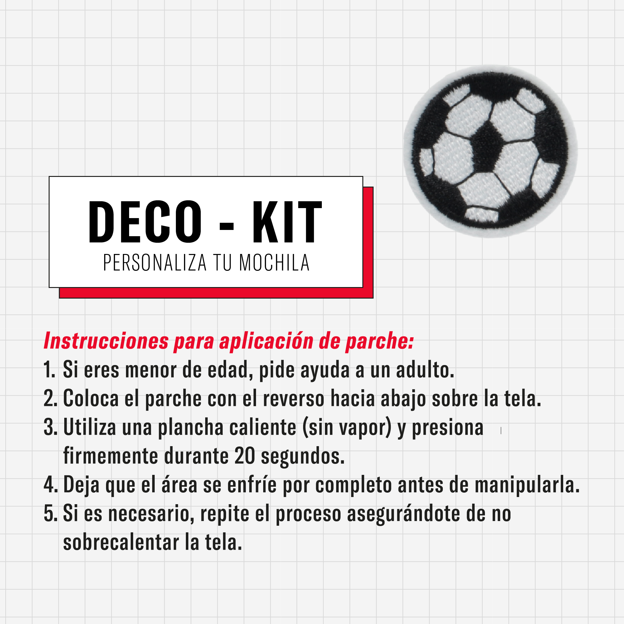 saxoline Set personalización mochilas Deco-Kit fútbol Última moda