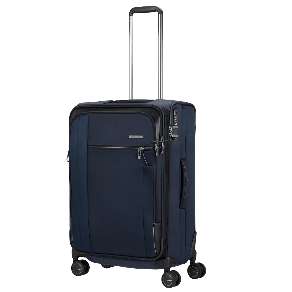 saxoline Maleta mediana Spectrolite 3.0 Spinner 68/25 Expandible Deep Blue Tienda de fábrica