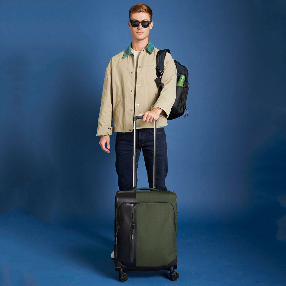 saxoline Maleta de cabina BIZ2GO verde oscuro Ofertas especiales