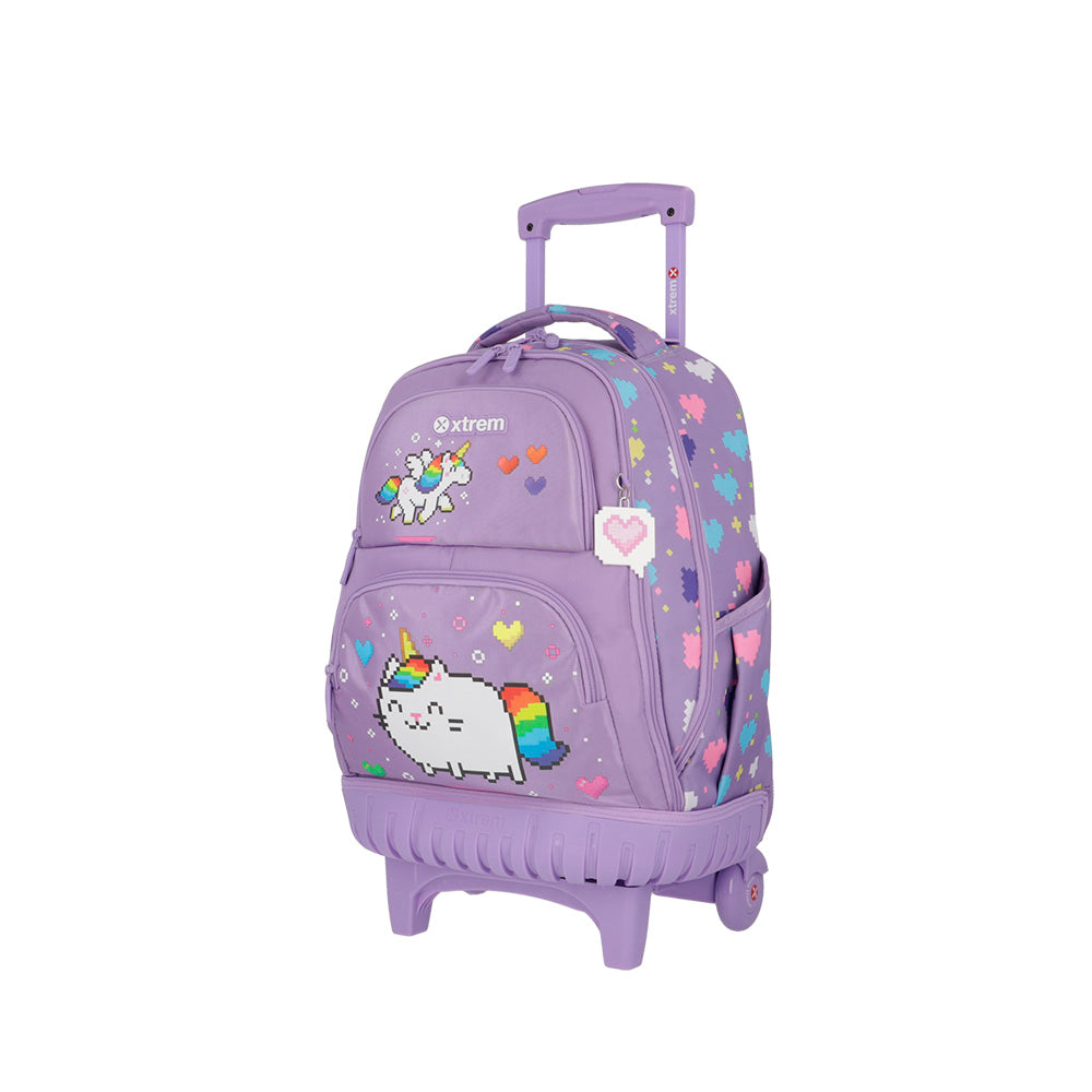 saxoline Mochila con ruedas Cross 2.0 lila gato Los más vendidos