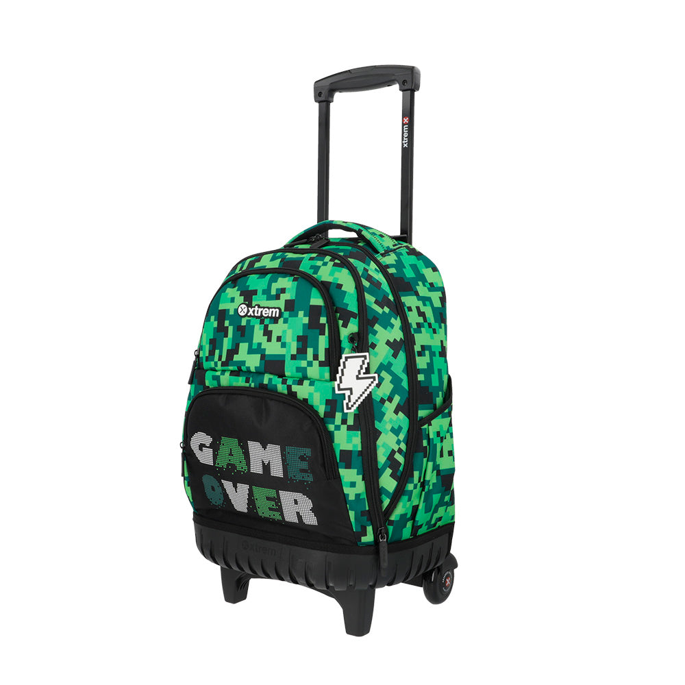 saxoline Mochila con ruedas Cross 2.0 verde píxeles Ventas relámpago