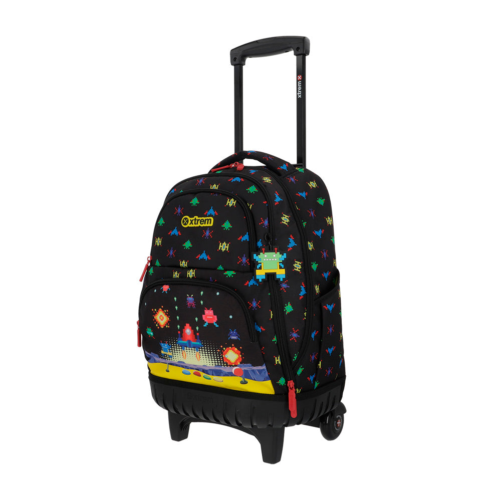saxoline Mochila con ruedas Cross 2.0 negra arcade Liquidación
