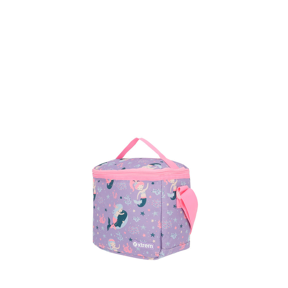 saxoline Set mochila con ruedas + lonchera + estuche New Run Pack Mermaid lila Oferta especial