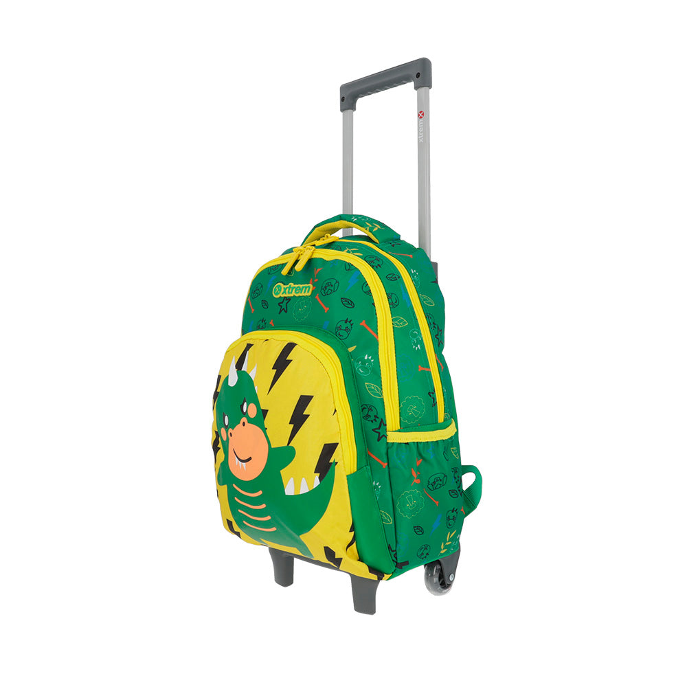 saxoline Mochila con ruedas para niños Lincoln Dino verde Últimos 3 días