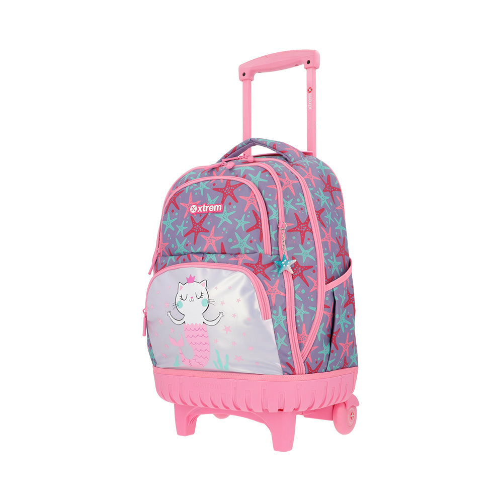saxoline Mochila con ruedas Cross 2.0 Cats rosada COMPRAR AHORA