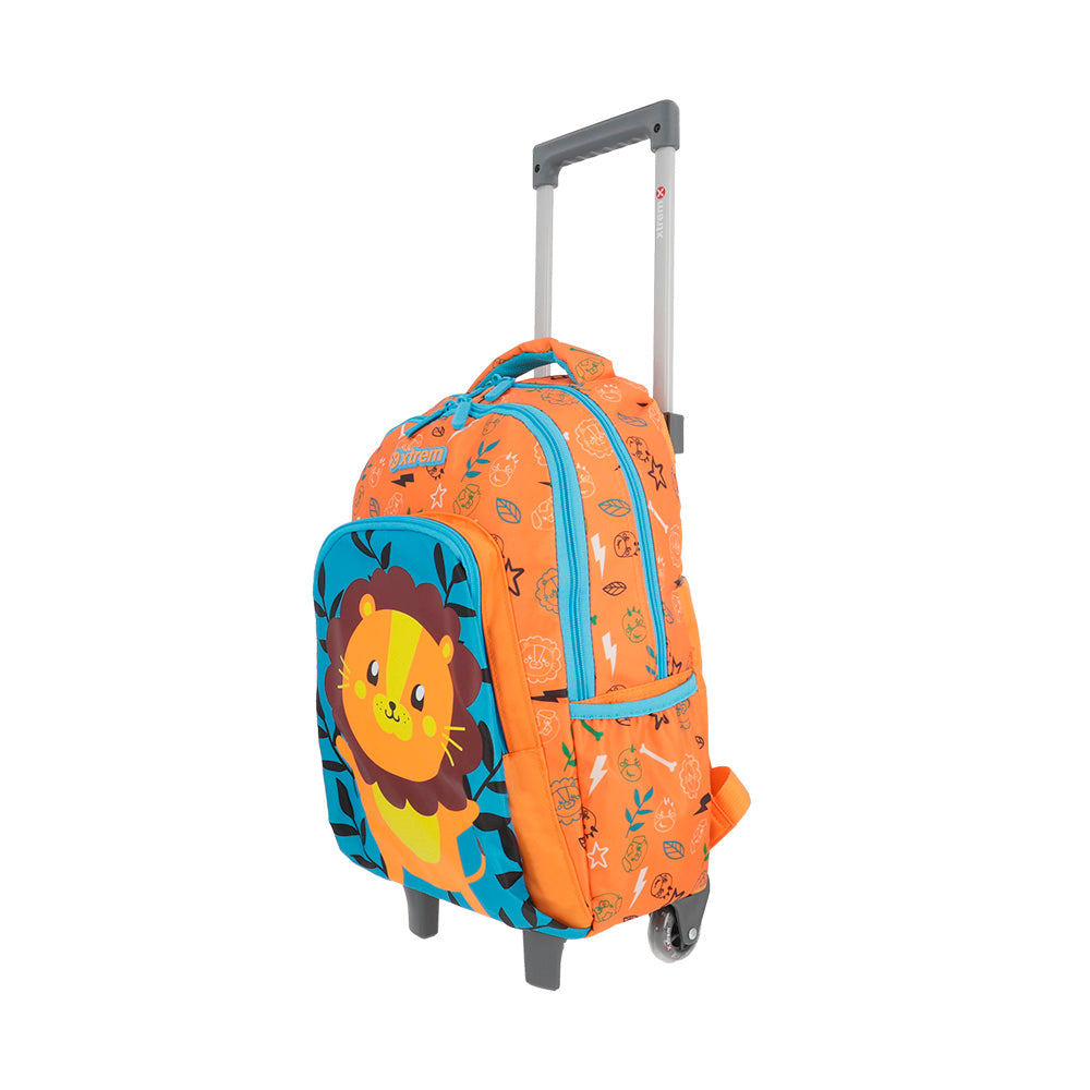 saxoline Mochila con ruedas para niños Lincoln Lion naranja Último día
