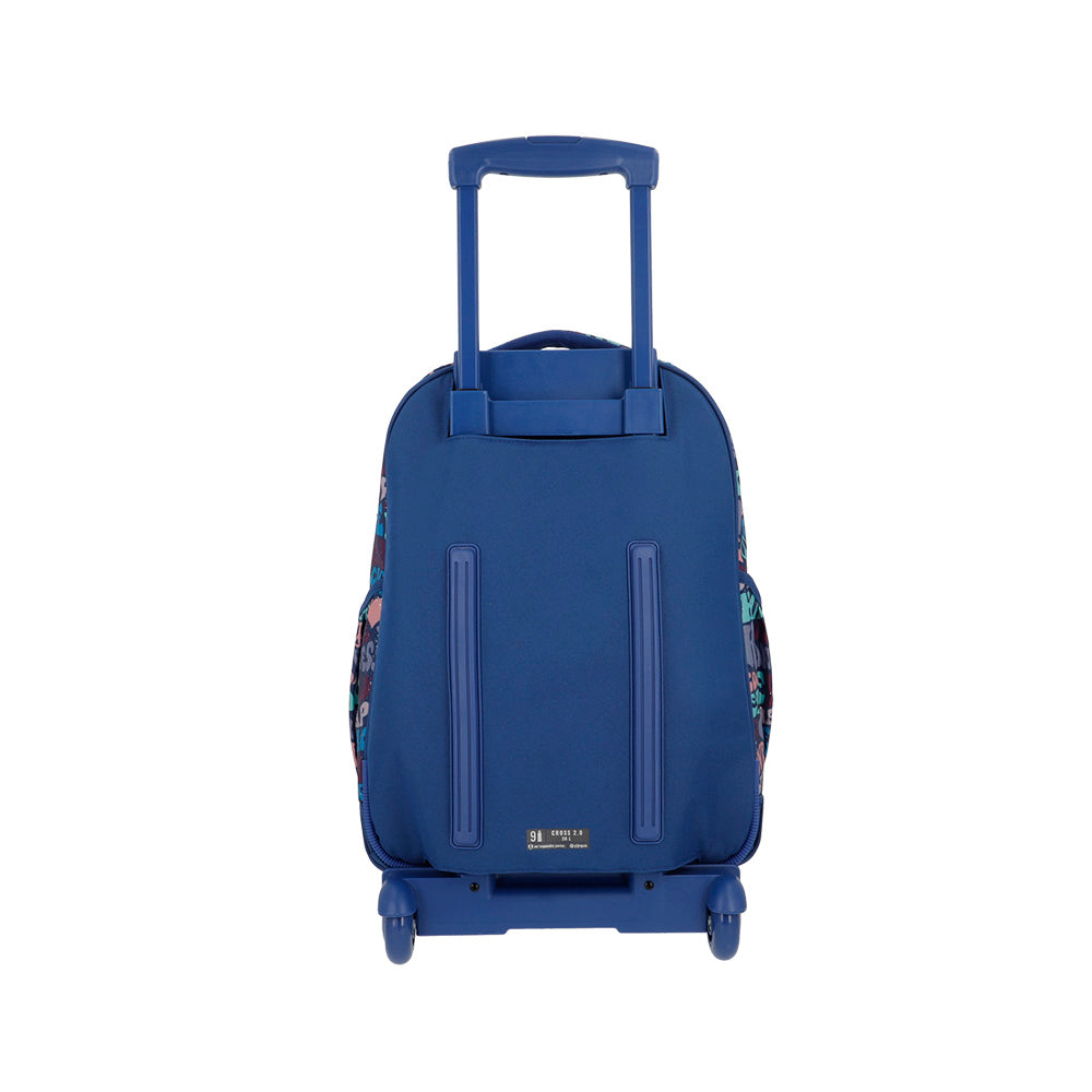 saxoline Mochila con ruedas Cross 2.0 Hearts azul Precio de fábrica