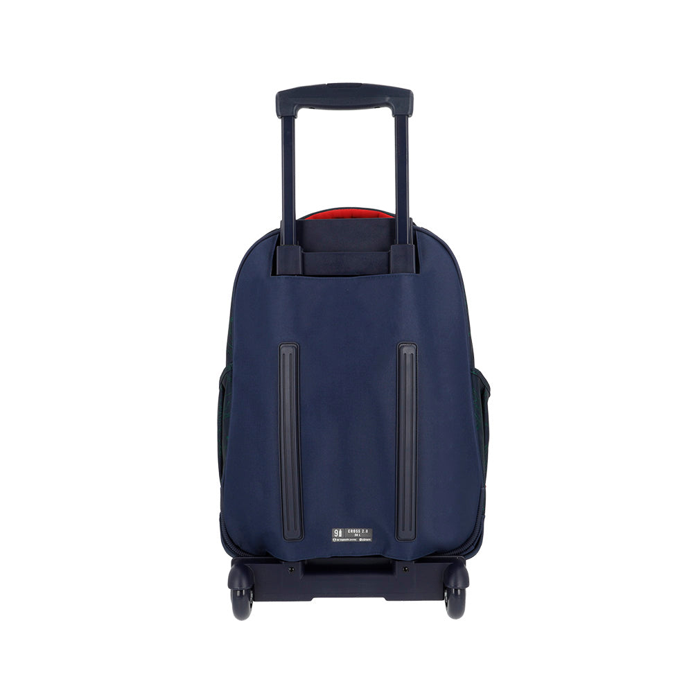 saxoline Mochila con ruedas para niños Cross 2.0 Dino azul Promoción por tiempo limitado