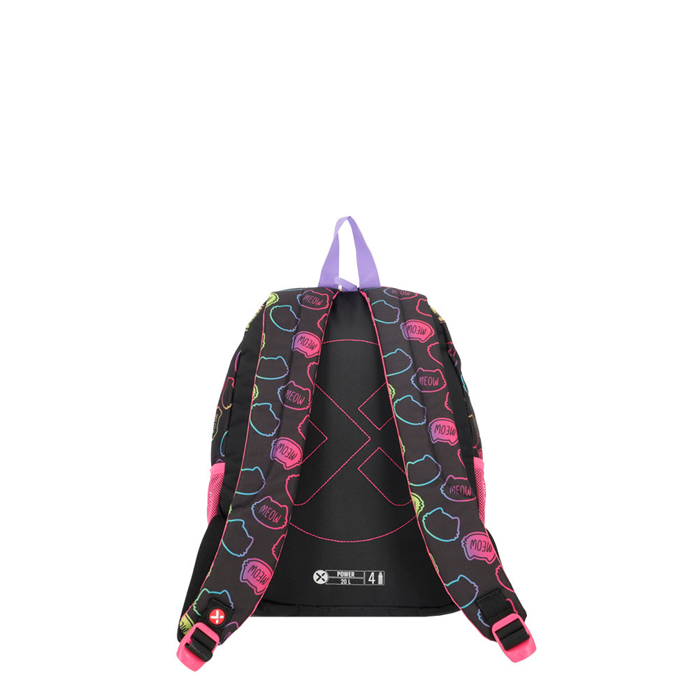 saxoline Mochila Power negra gato Solo hoy
