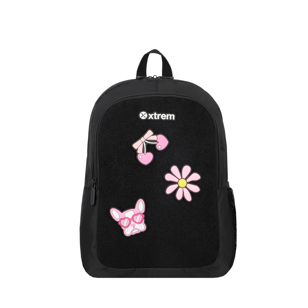 saxoline Mochila Logan negra/rosada