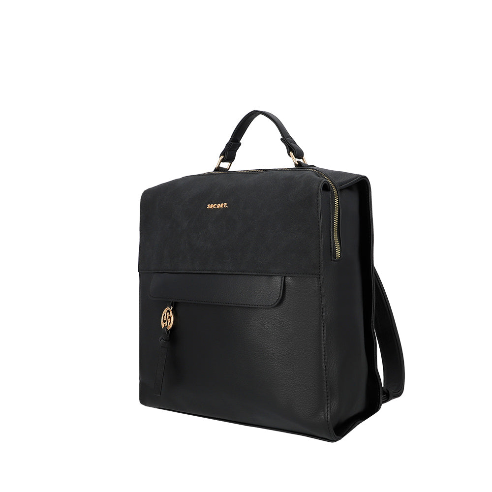 saxoline Mochila grande Laurens negra Outlet online