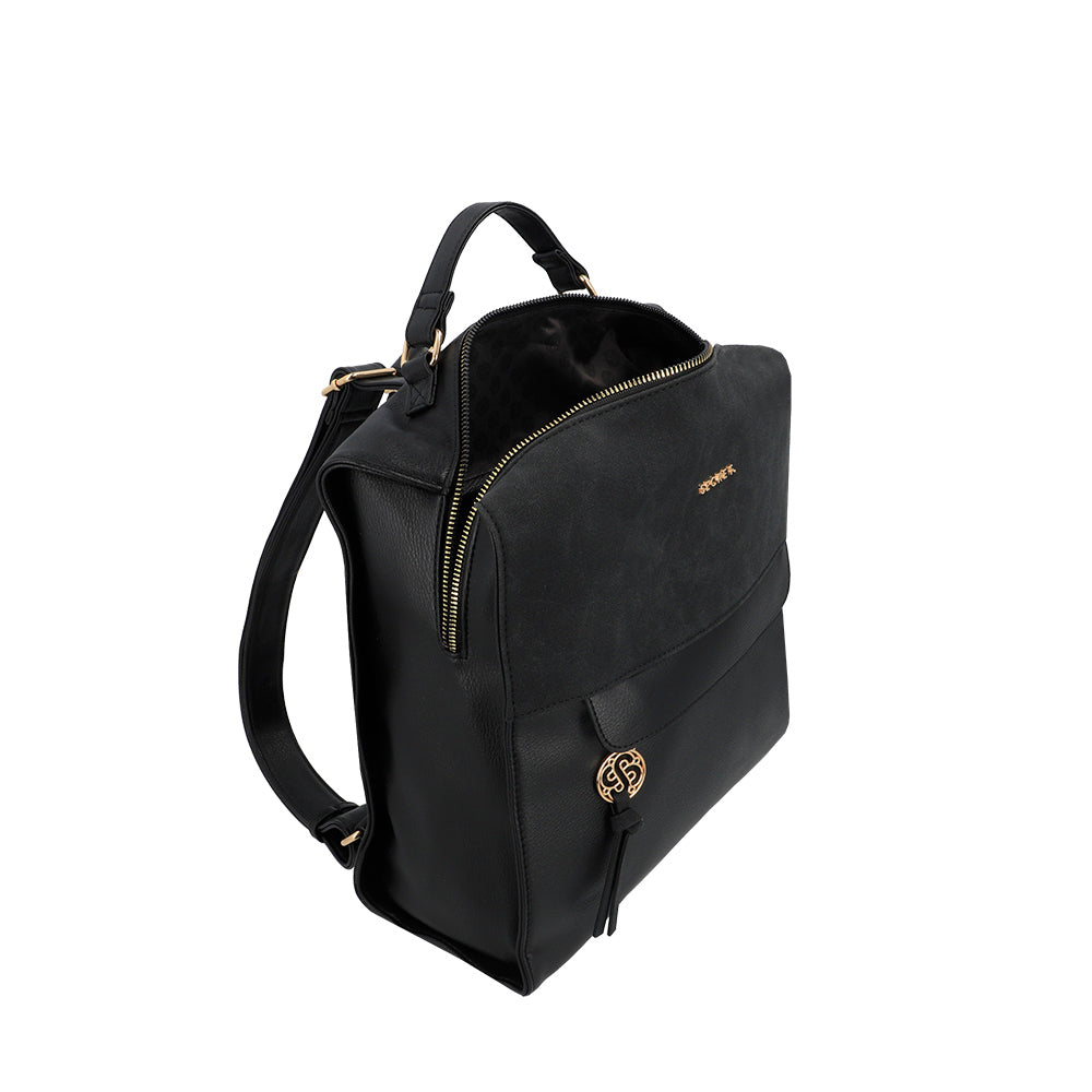 saxoline Mochila grande Laurens negra Outlet online