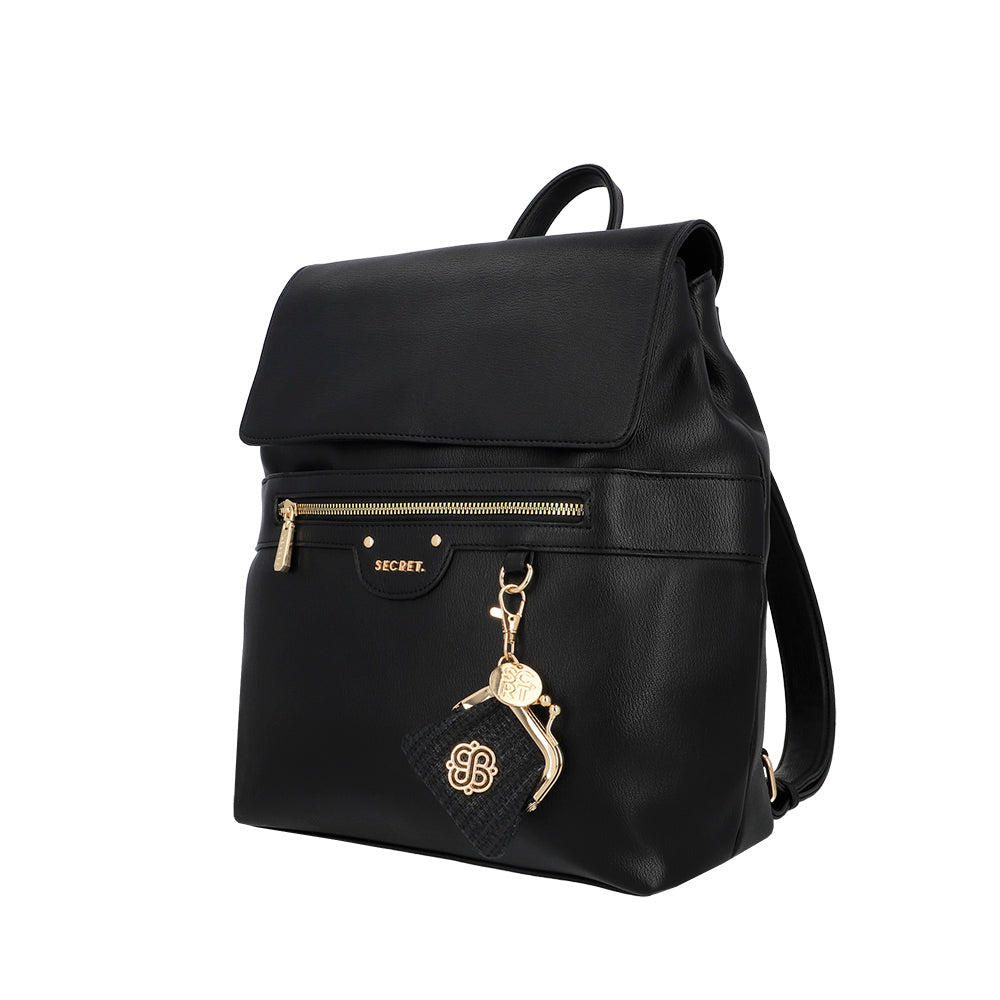 saxoline Mochila grande Lisse negra Tienda
