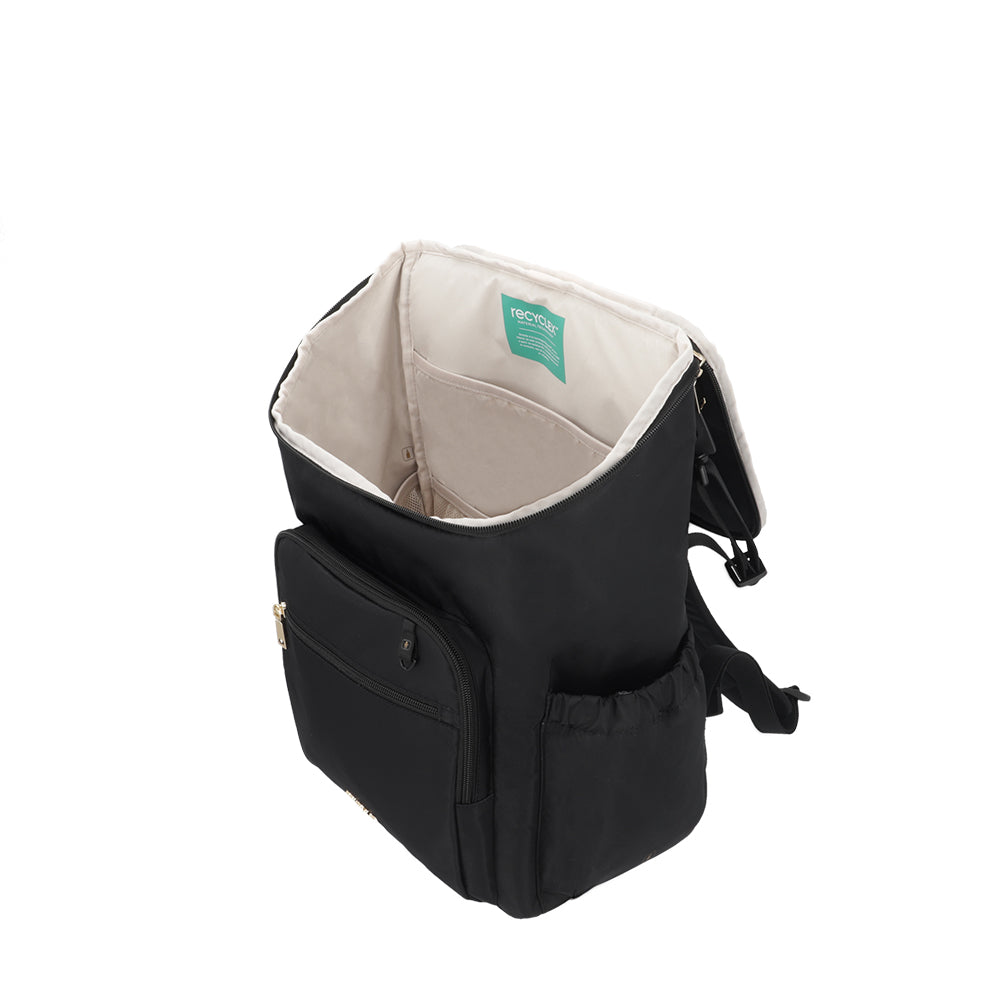 saxoline Mochila maternal Parentpack con mudador negro Último día