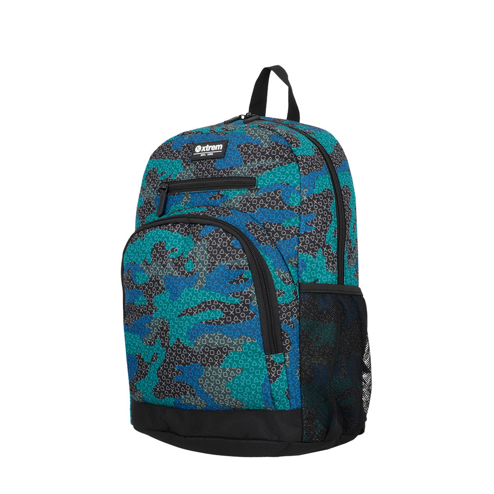 saxoline Set mochila + bolsa + lonchera + estuche Multipack azul gamer Ahorra y exporta