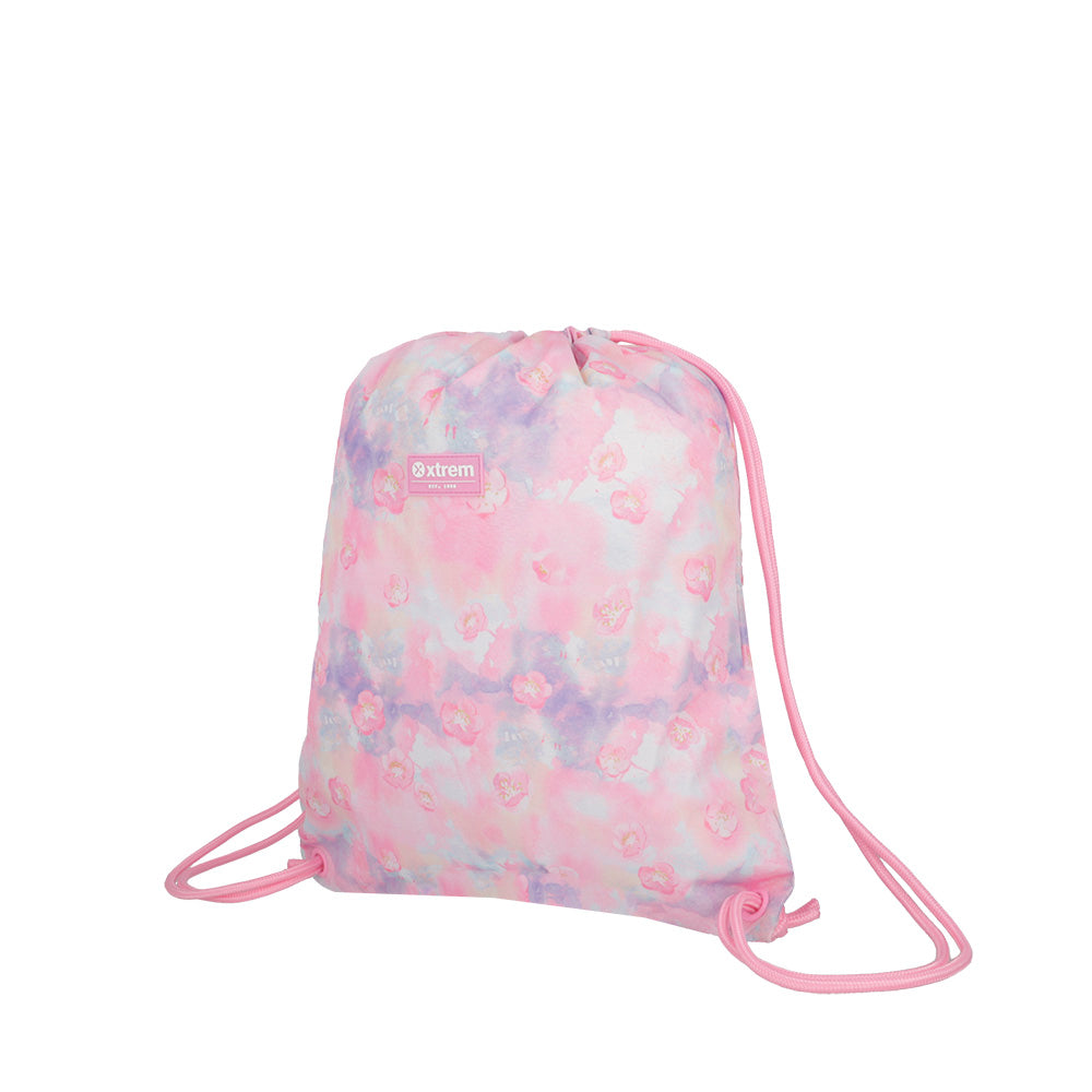saxoline Set mochila + bolsa + lonchera + estuche Multipack rosado flores Precios de Black Friday