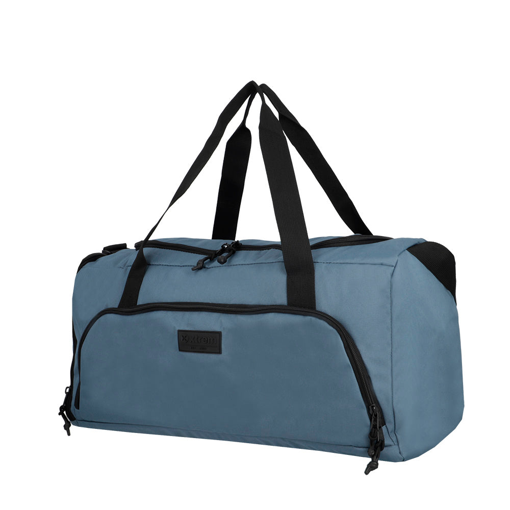 saxoline Set mochila + bolso + lonchera + estuche Megapack 2.0 azul En oferta