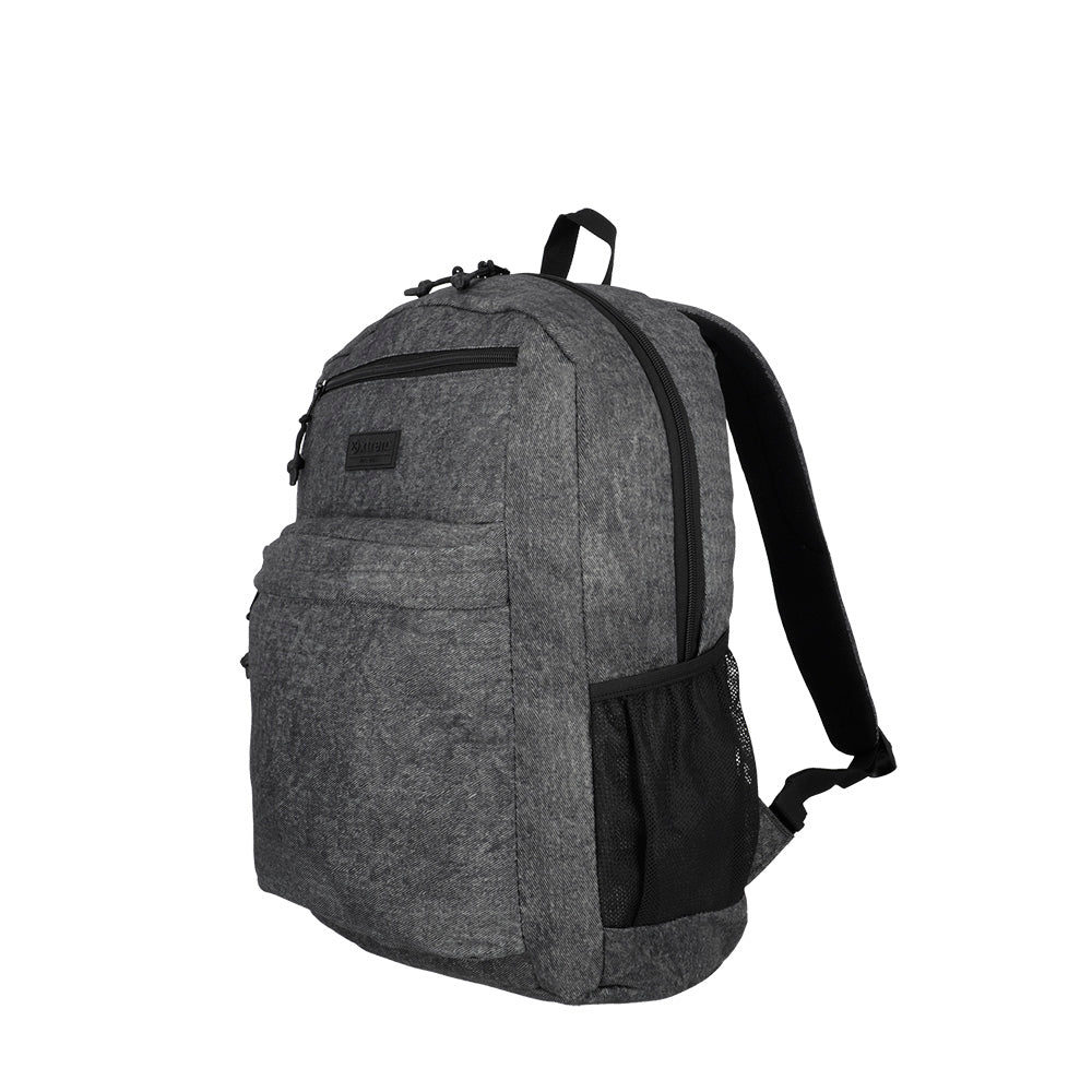 saxoline Megapack mochila escolar + bolso deportivo + lonchera + estuche Negro Denim Grandes ahorros
