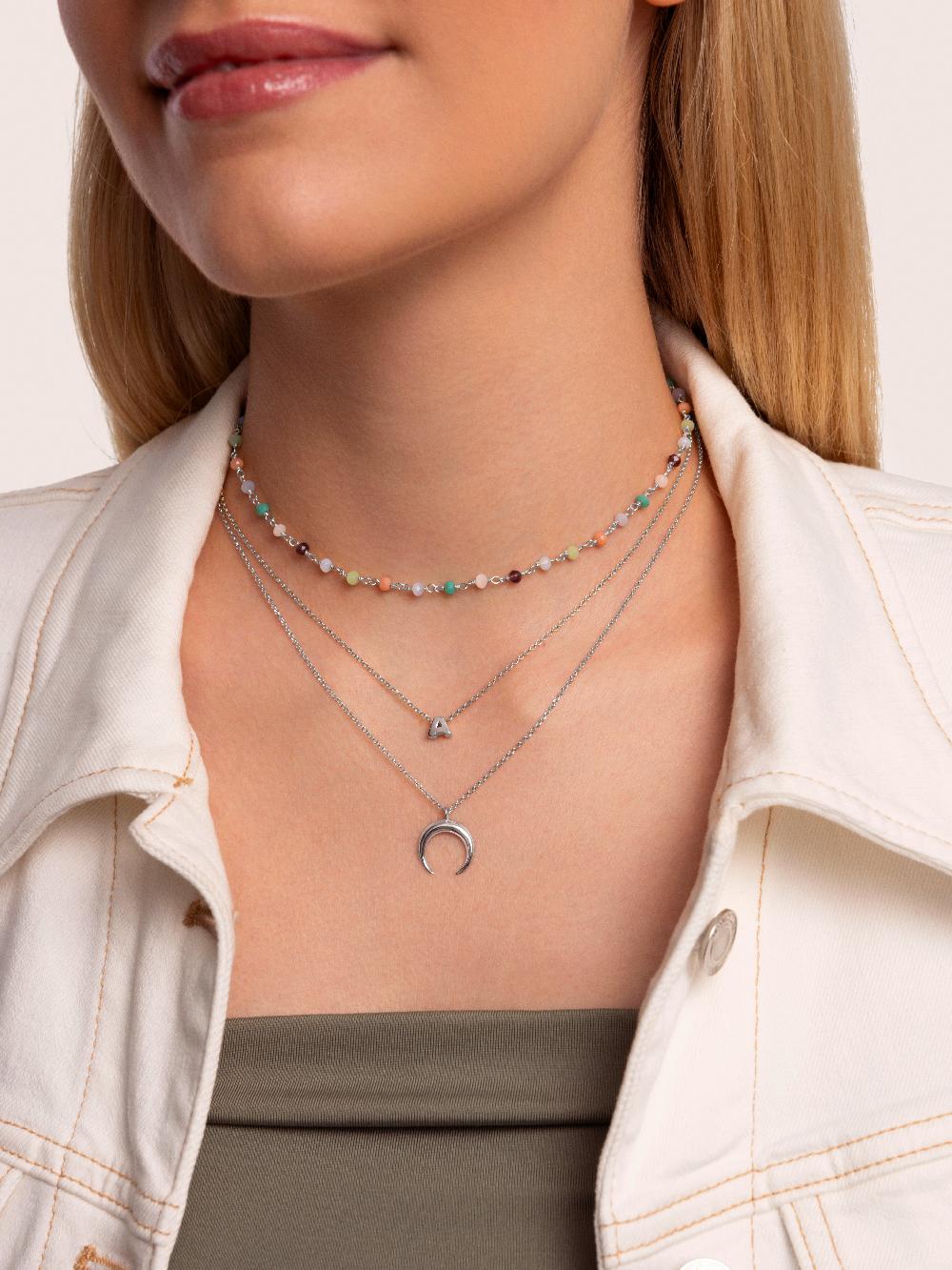 singularu Collar Personalizado Single Letter Plata Descuento por venta flash