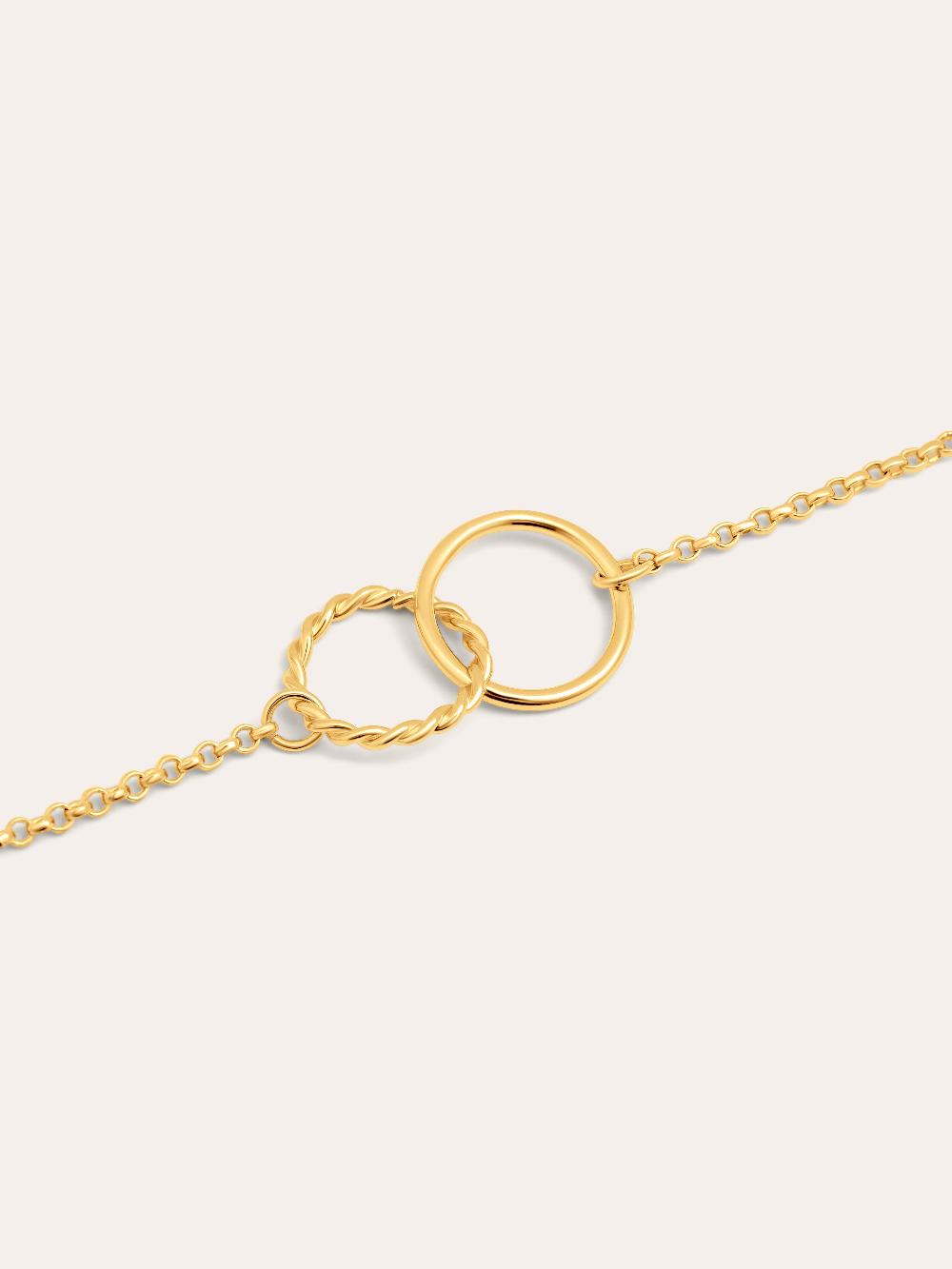 singularu Collar Circles Twist Baño Oro Precio ultrabajo