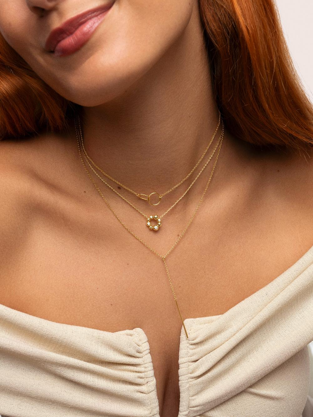 singularu Collar Circles Twist Baño Oro Precio ultrabajo