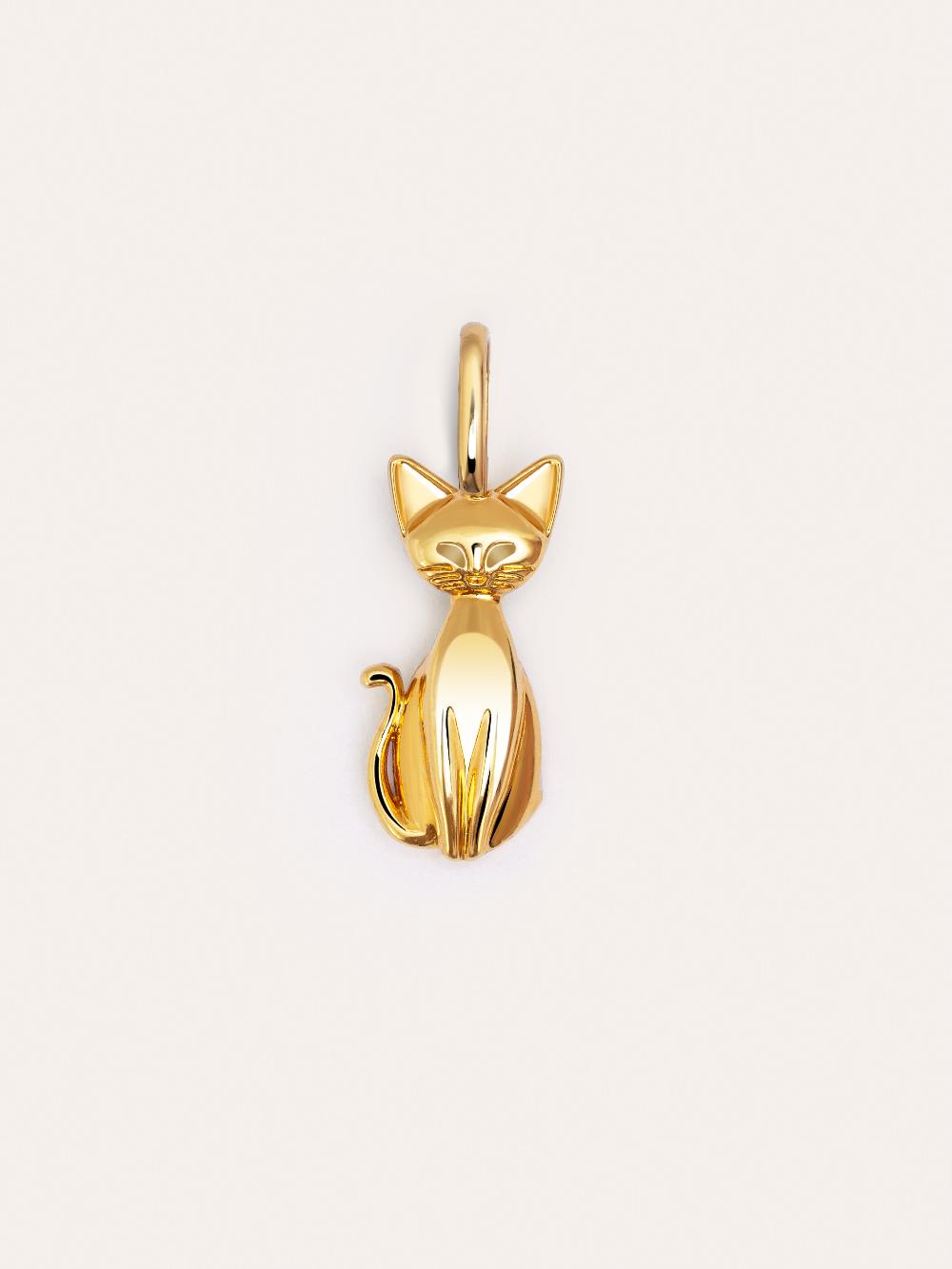 singularu Charm Salem Gato Enamel Black Baño Oro Outlet online