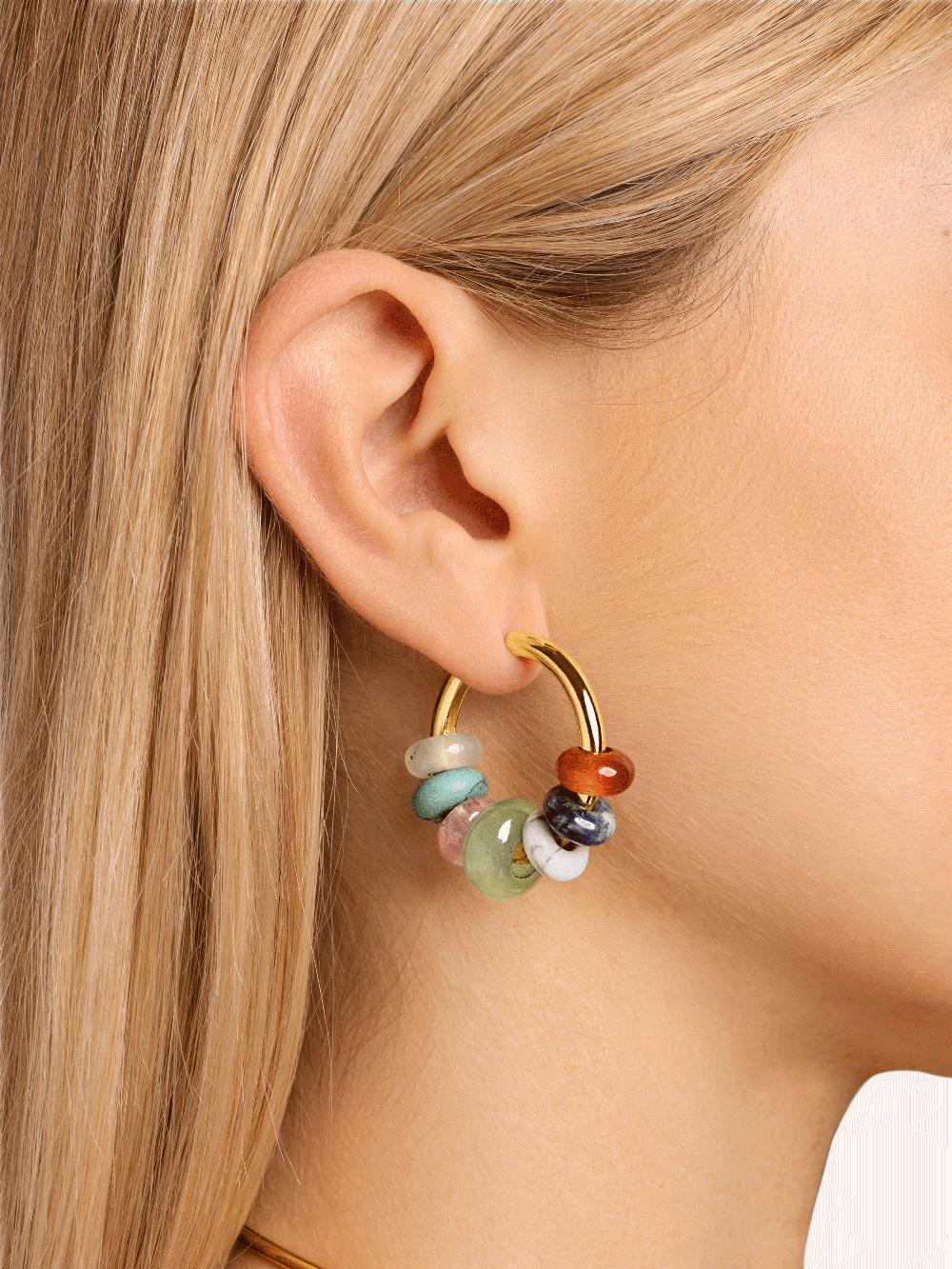 singularu Pendientes Aro Carmen True Colors Baño Oro Rebajas top