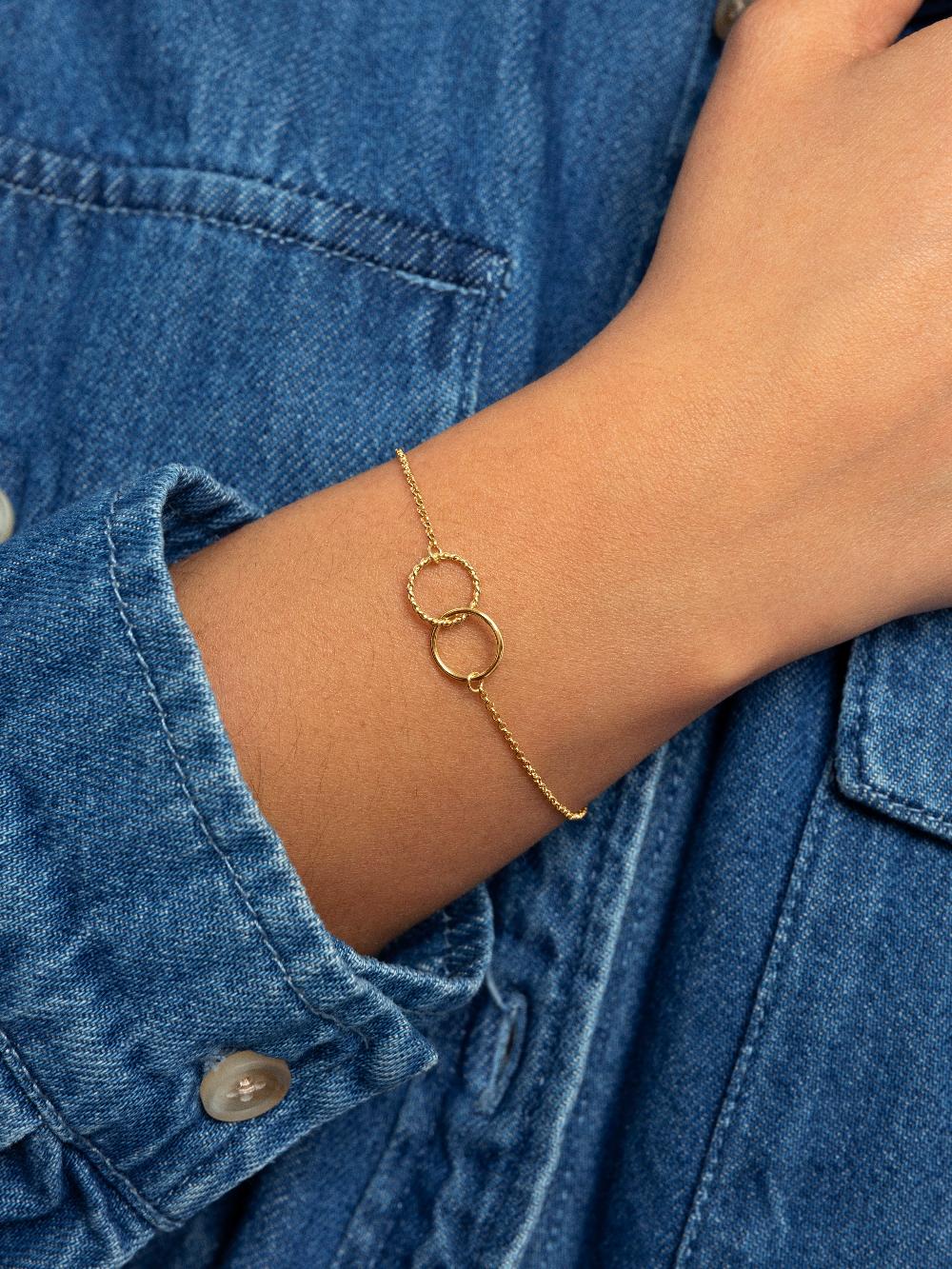 singularu Pulsera Circles Twist Baño Oro ÚLTIMAS EDICIONES