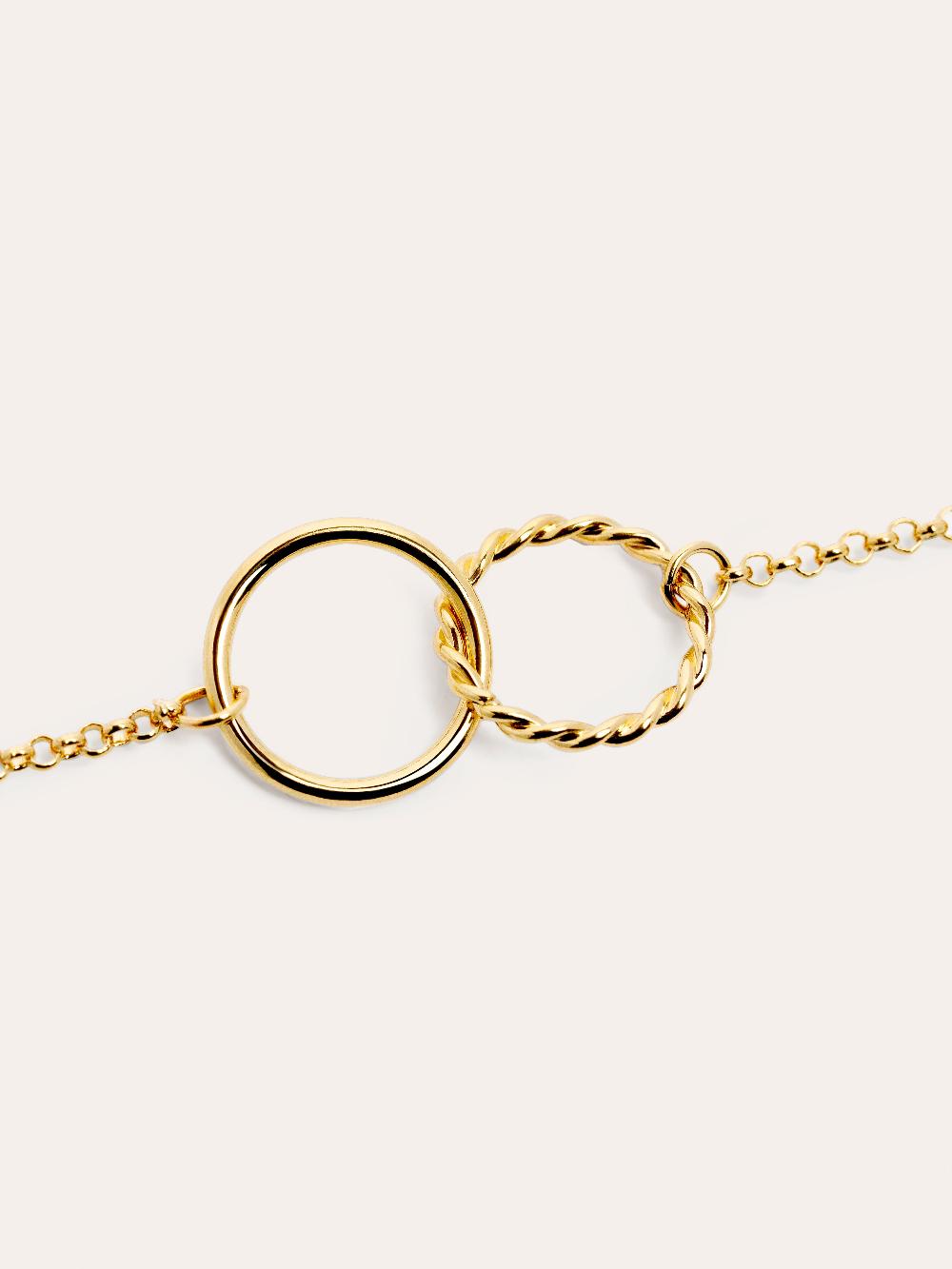 singularu Pulsera Circles Twist Baño Oro ÚLTIMAS EDICIONES
