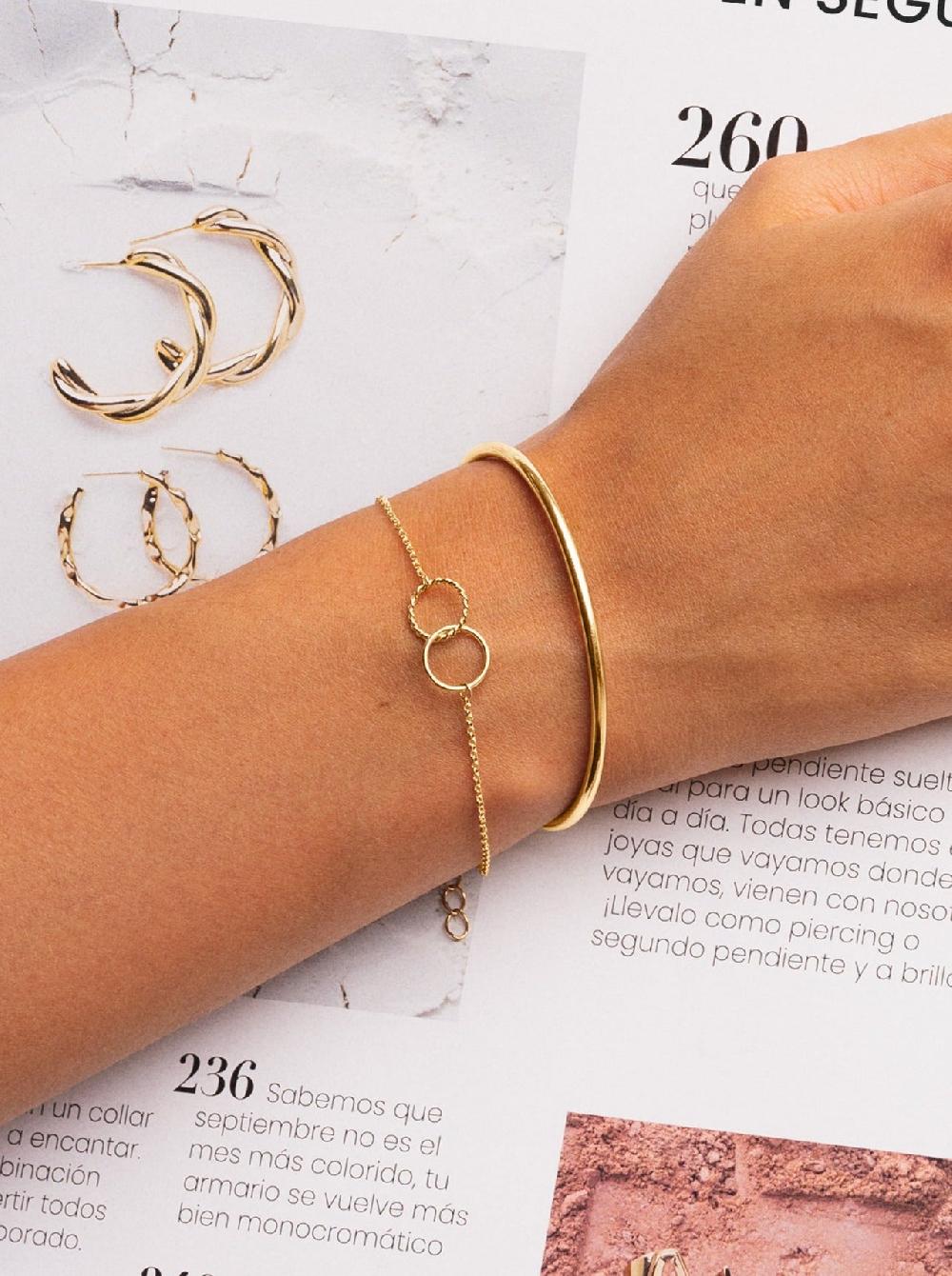 singularu Pulsera Circles Twist Baño Oro ÚLTIMAS EDICIONES