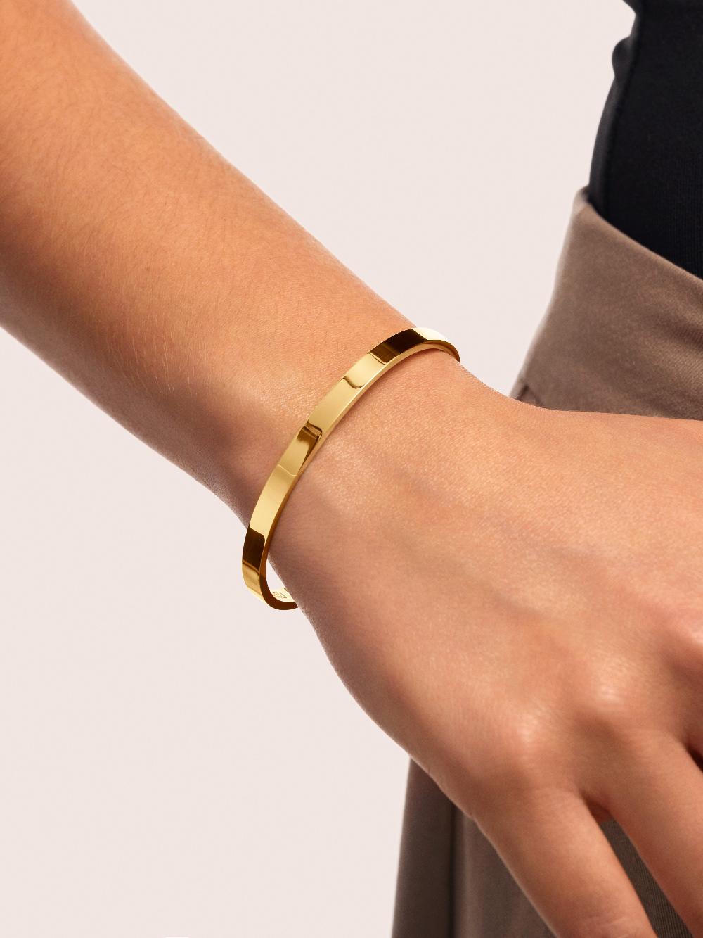 singularu Brazalete Plate Acero Baño Oro Precio de fábrica