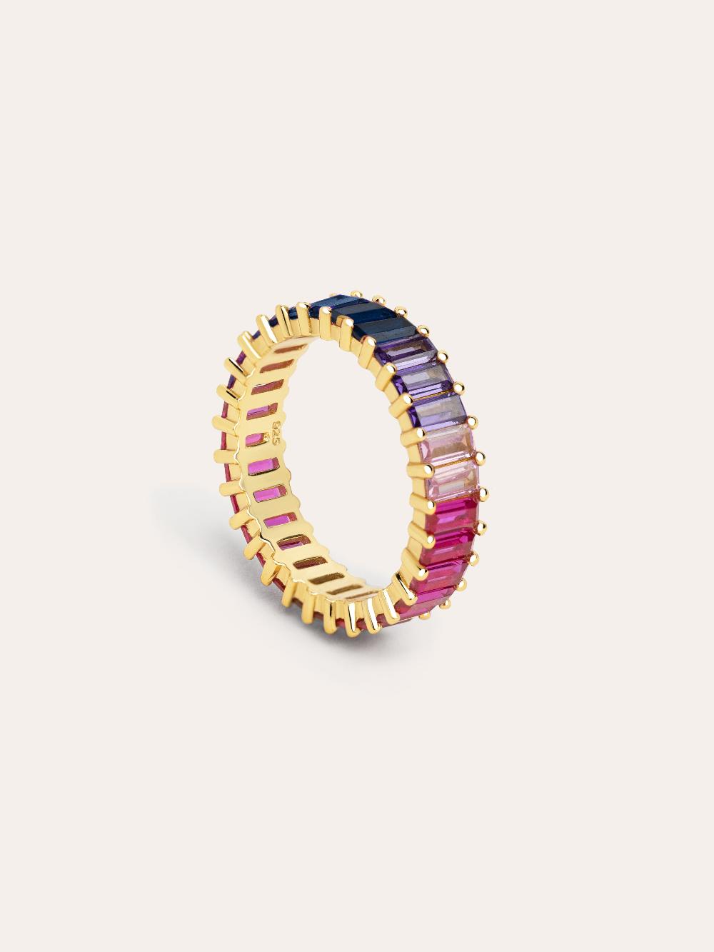 singularu Anillo Sia Berries Plata Baño Oro Última moda
